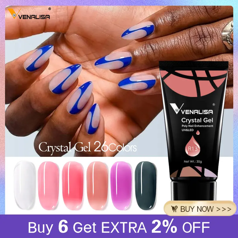 30G Venalisa Poly Nail Extension Gel Fast Building Uv Construction Gel Nail Punte Acriliche Per Unghie Soak Off Uvled Camouflage Nail Gel
