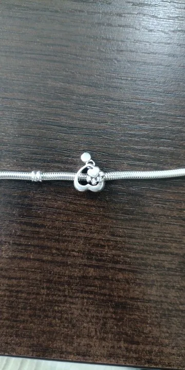 Abalorios de plata de ley 925 originales, colgante con estampado de pata de perro y gato, compatible con pulseras Pan, collares, joyería DIY para mujer photo review