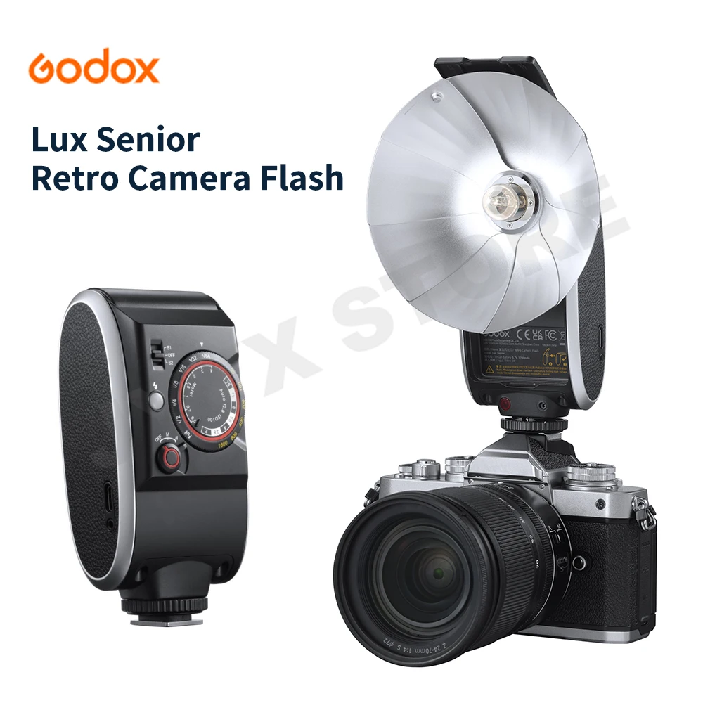 

GODOX Lux Senior Retro Camera Flash with 1700mAh Battery Universal Speedlite for SONY NIKON CANON FUJI Olympus Cameras