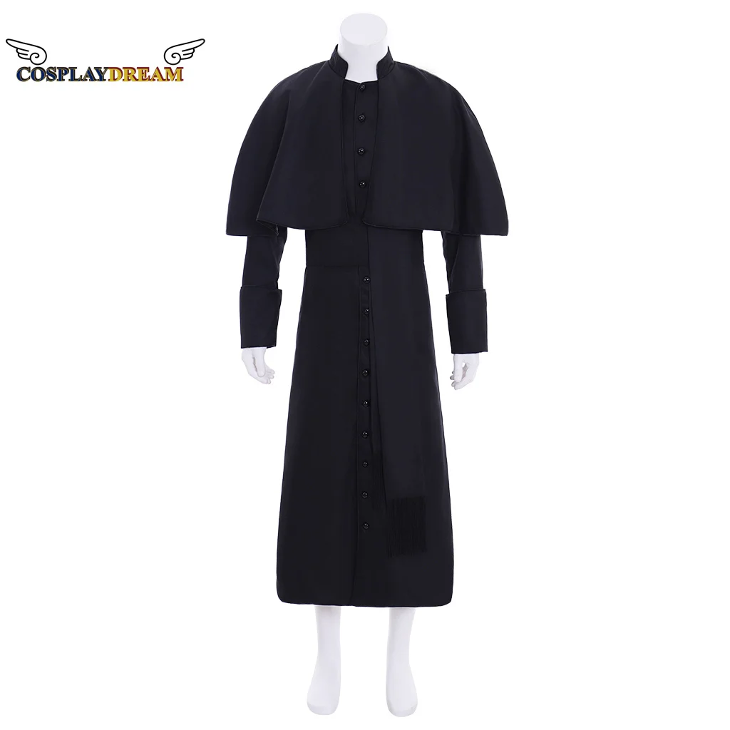 

Средневековый духовенный халат, Римский священный халат, Священный халат, черный костюм для косплея