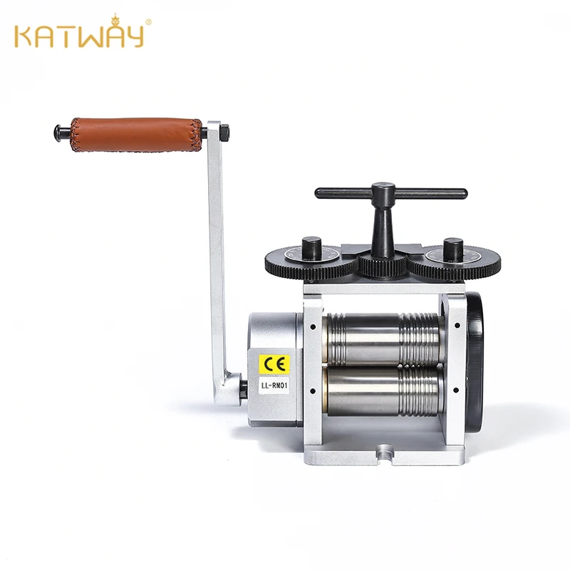 

KATWAY 110MM Flat & Wire Combination Rolling Mill Gear Ratio 4:1 Jewelry Professional Manual Rolling Mill LL-RM01C