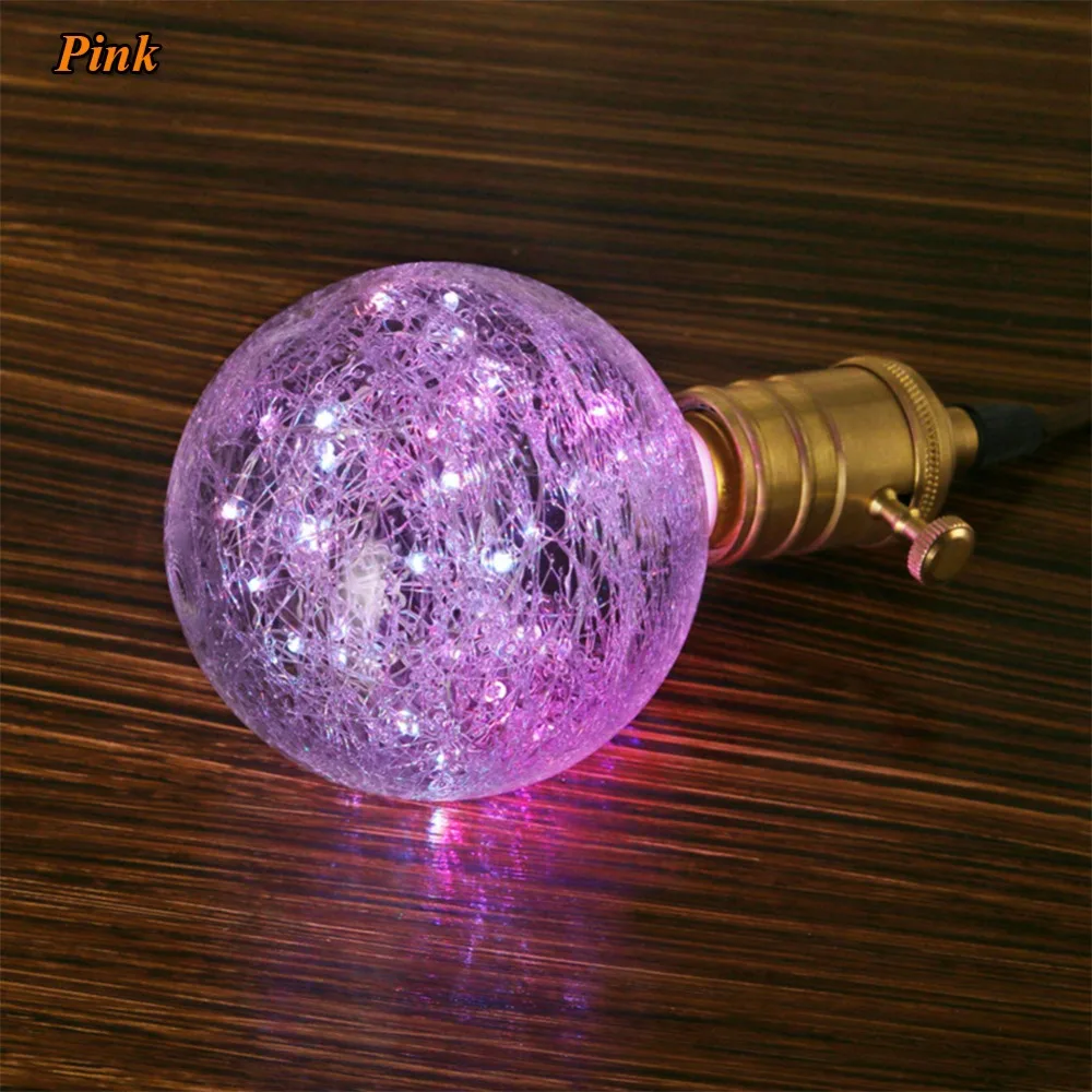 GANRILAND-G95 컬러풀 LED 에디슨 전구 스트링 라이트, 구리 와이어 E27 220V, 글로브 전구 50 램프, 구슬, 크리스마스 조명, 실내 장식