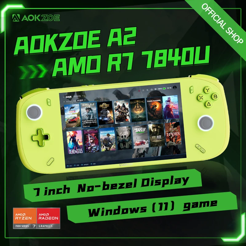 Nuovo Aokzoe A2 7 "Amd Ryzen 7 7840U Pc Console Di Gioco Portatile Ddr5X Wifi6E Touch Screen Windows 11 Notebook Steam 3A Giochi Per Pc