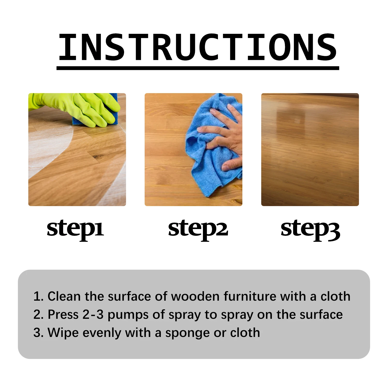 Natural Beeswax Wood Polishing Spray for Floor Refurbishment