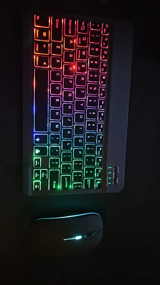 Backlight Bluetooth Keyboard Mouse For IOS Android Windows photo review