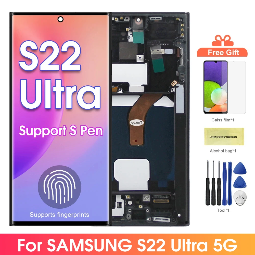 Amoled-S22-Ultra-Dispaly-Screen-for-Samsung-Galaxy-S22-Ultra-5G-S908B ...
