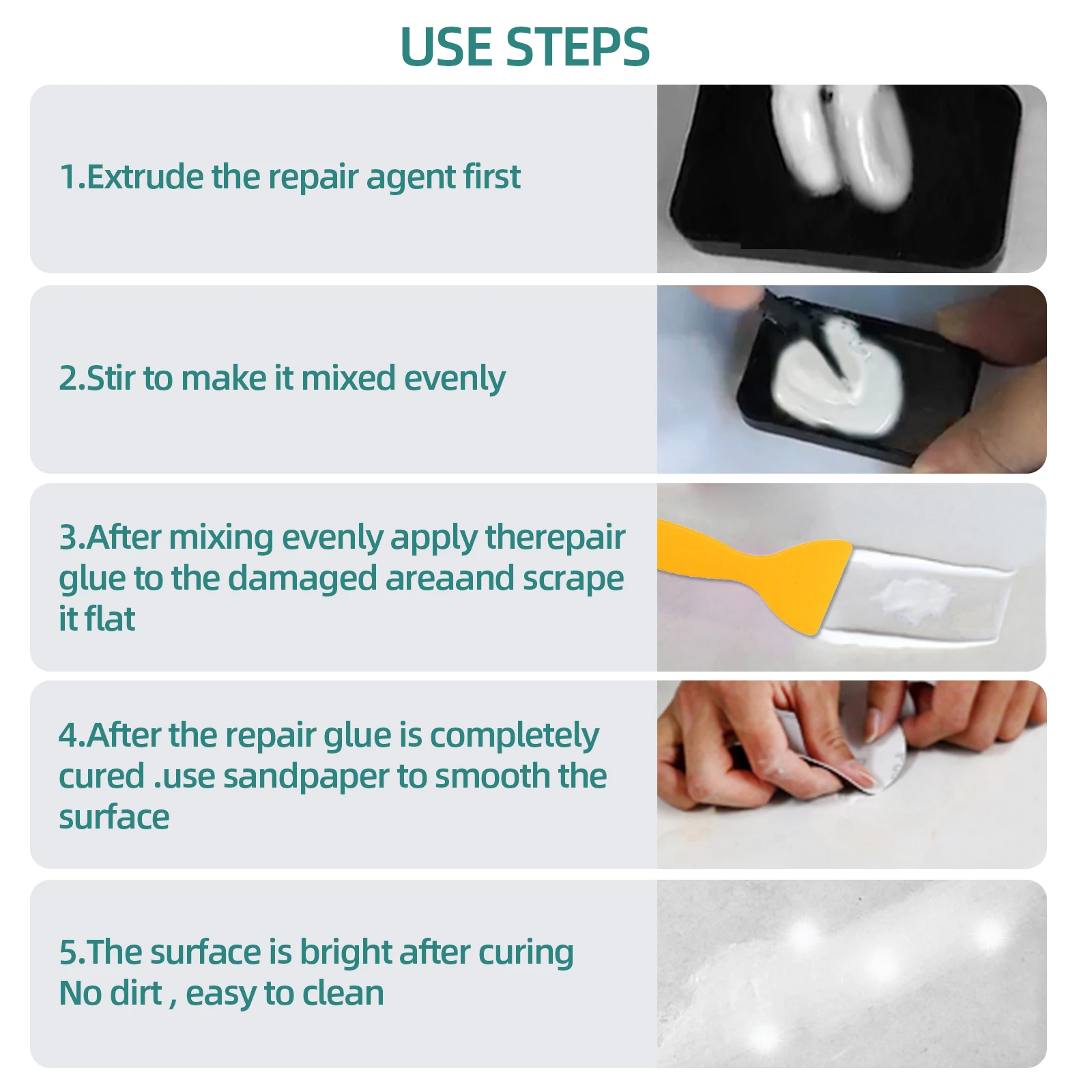 EELHOE Tile Repair AB Glue Set Ceramic Tile Multi Functional Maintenance Glue Ceramic Marble Tile Crack Repair And Filling Glue