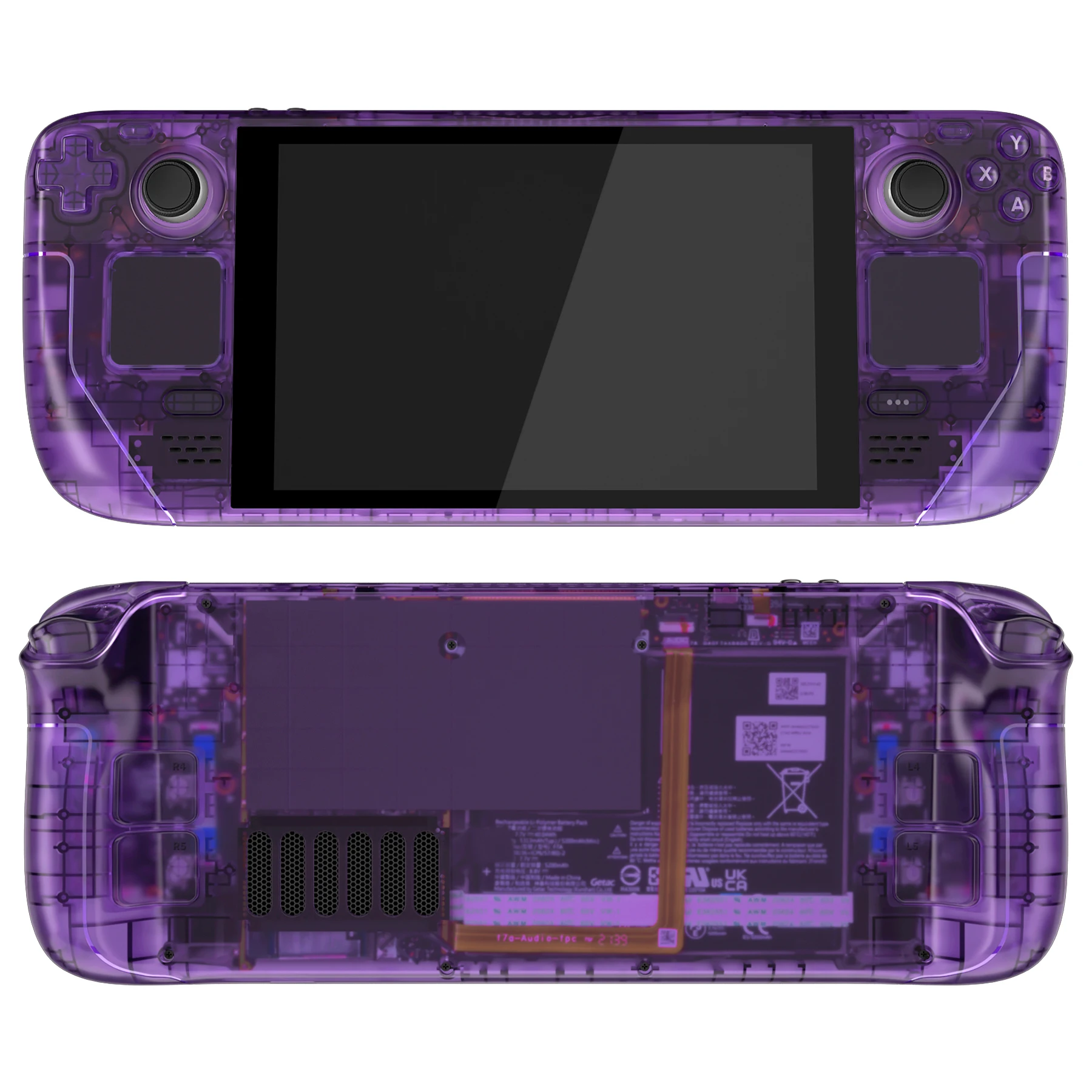 Case Set, Clear Edition Faceplate, placa traseira Shell com botão