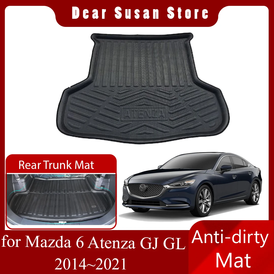 

Car Rear Trunk Mat for Mazda 6 Atenza GJ GL 2014~2021 2015 2016 Foot Liner Parts Tray Pad Boot Rug Carg Cover Custom Accessories