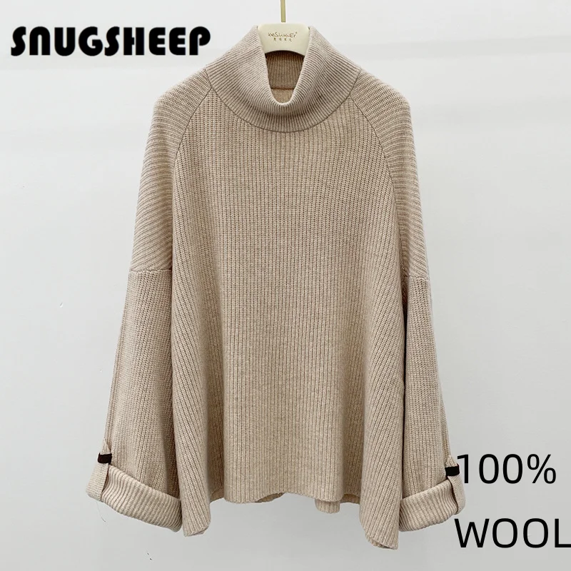 turtleneck wool sweater fashion women jumper thick winter pullover