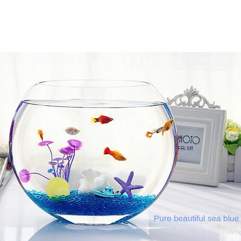 50g Natural Aquarium Decoration Stone Pebble for Fish Tank Sea Blue Glass Sand Ornaments aquarium decoration stones