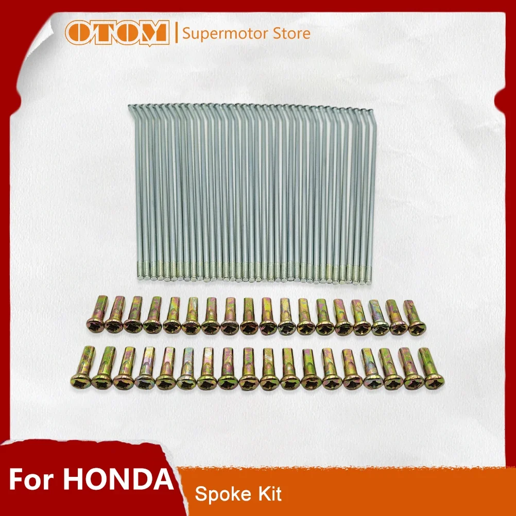 Motorcycle 21" Front 18" 19" Rear Wheel Standard Steel Wire Spokes Kit Nipple For Honda CRF 250R 450R 250X Motocross 36 Pcs