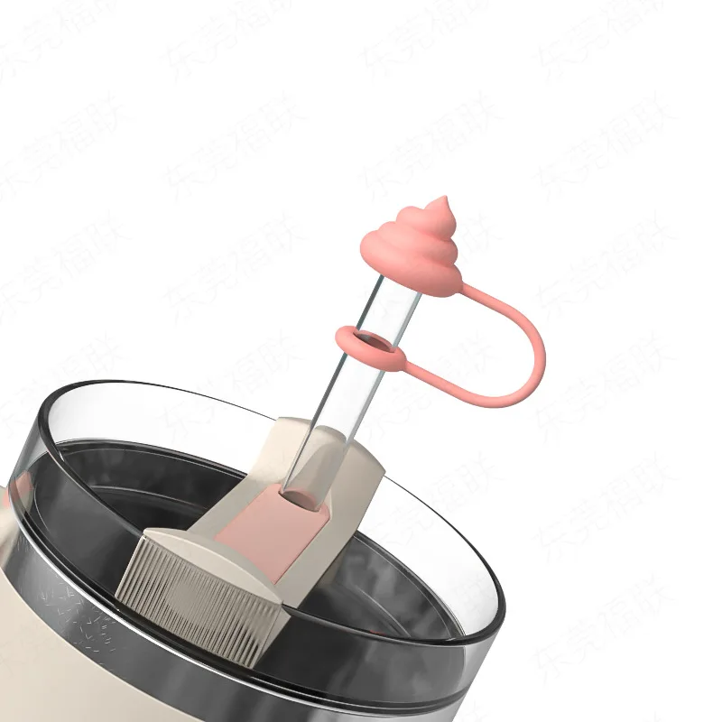 5 pieces for sale Poop straw cover Water cup straw cap Silicone cover Cartoon dust plug