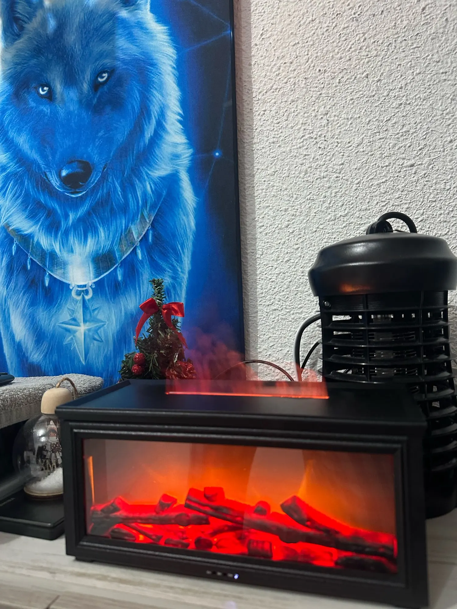 Fireplace Effect Essential Oil Diffuser with Remote Control