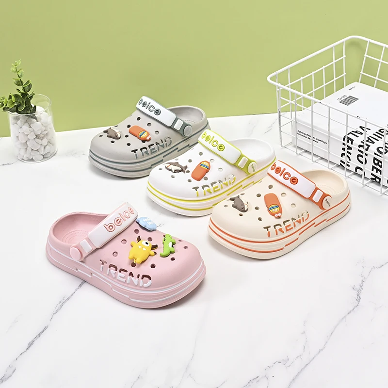 Kids Sandals Boys Girls Adorable Clogs Garden Shoes With Charms Comfortable Lightweight Hollow Out Non-slip Sandals For Kids Children kids shoes children sandals kids sandals