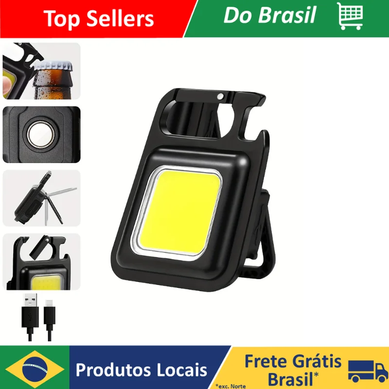 Led Portátil Mini Lanterna Tática de Emergência Portátil Chaveiro Multifuncional