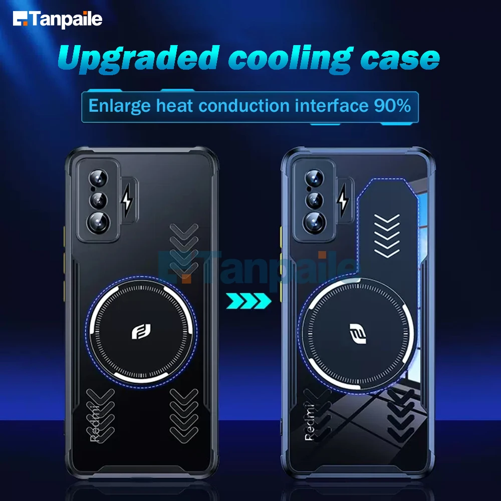 Tanpaile Cooling Magnetic Case For Xiaomi K40 Gaming Poco F4 F3 GT K50 K40S Pro Ultra 12T Magsafe Phone Bumper Heat Dissipation