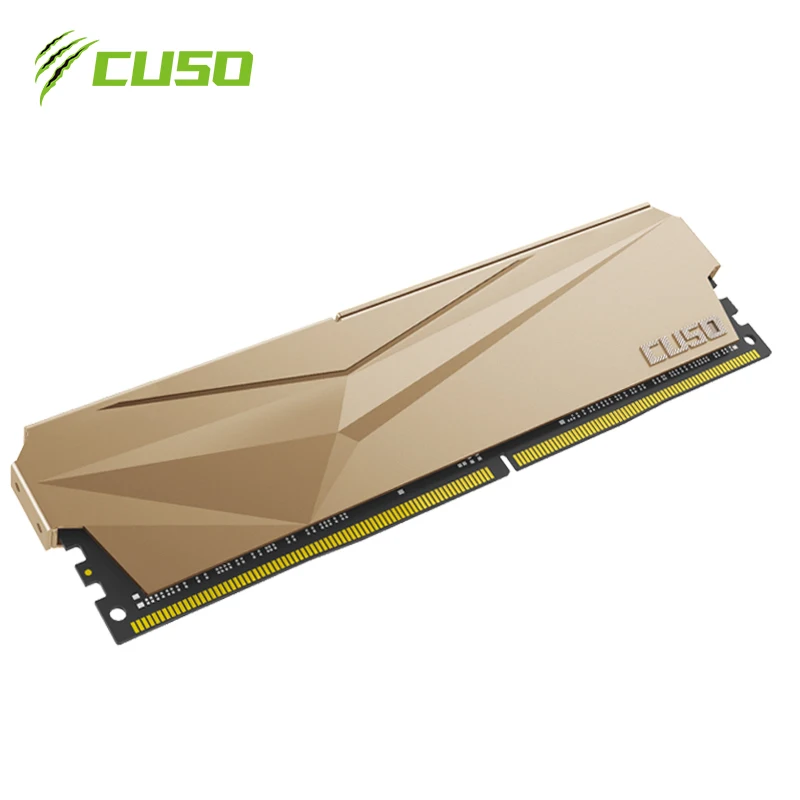 CUSO DDR4 RAM Desktop Memory 8GB 2666MHZ 3000MHz 3200MHz 3600MHZ New Dimm Rams Gold Memory with Heat Sink desktop ram memory desktop memory