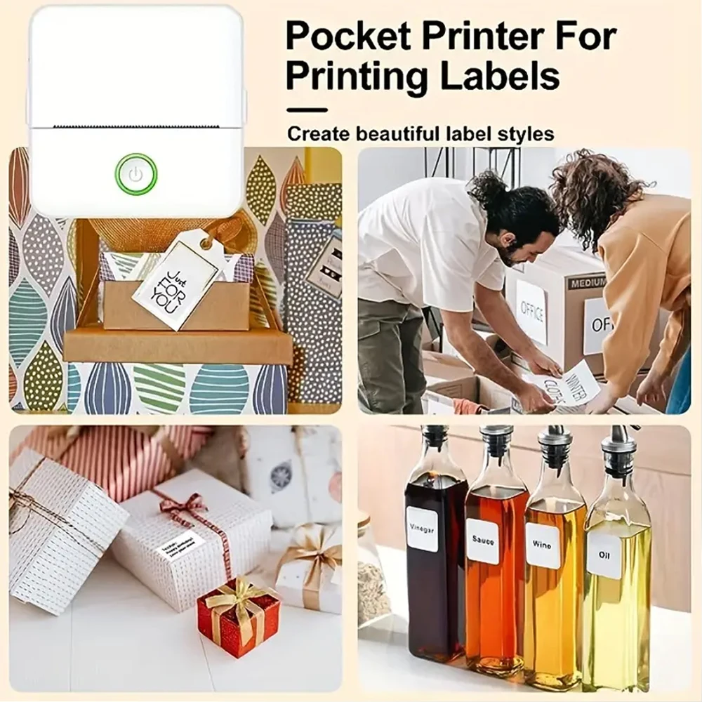 Mini Printer, Inkless Sticker Maker, Free Cut Small Pocket Printer, Portable Thermal Printer for Photo Journal Notes Memo - Image 6