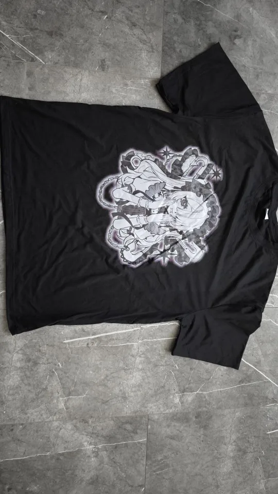 Loose Black T-Shirt - Animecore Aesthetic photo review