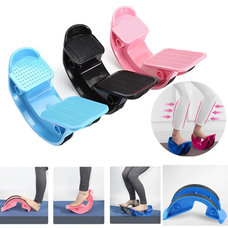 Foot Stretcher Rocker Arm Calf Ankle Stretching Board Yoga Fitness Curved Sport Massage Auxiliary Tool for Achilles Tendinitis