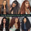 250% Kinky Straight Glueless Wig Ready To Wear And Go 13x6 Hd Yaki Straight Lace Front Human Hair Wigs For Women 30 36 Inch 5