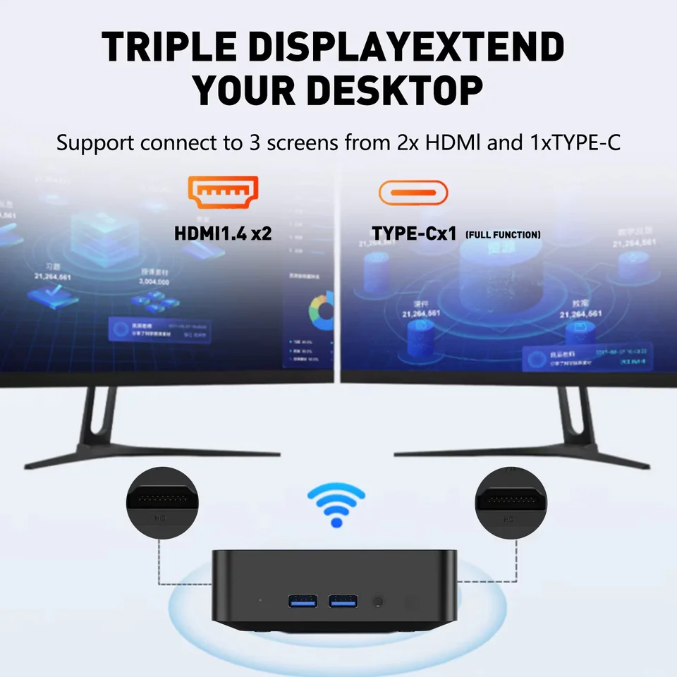 Portable Mini PC Windows 11 Pro Computer Intel Core i9 8095HK i3