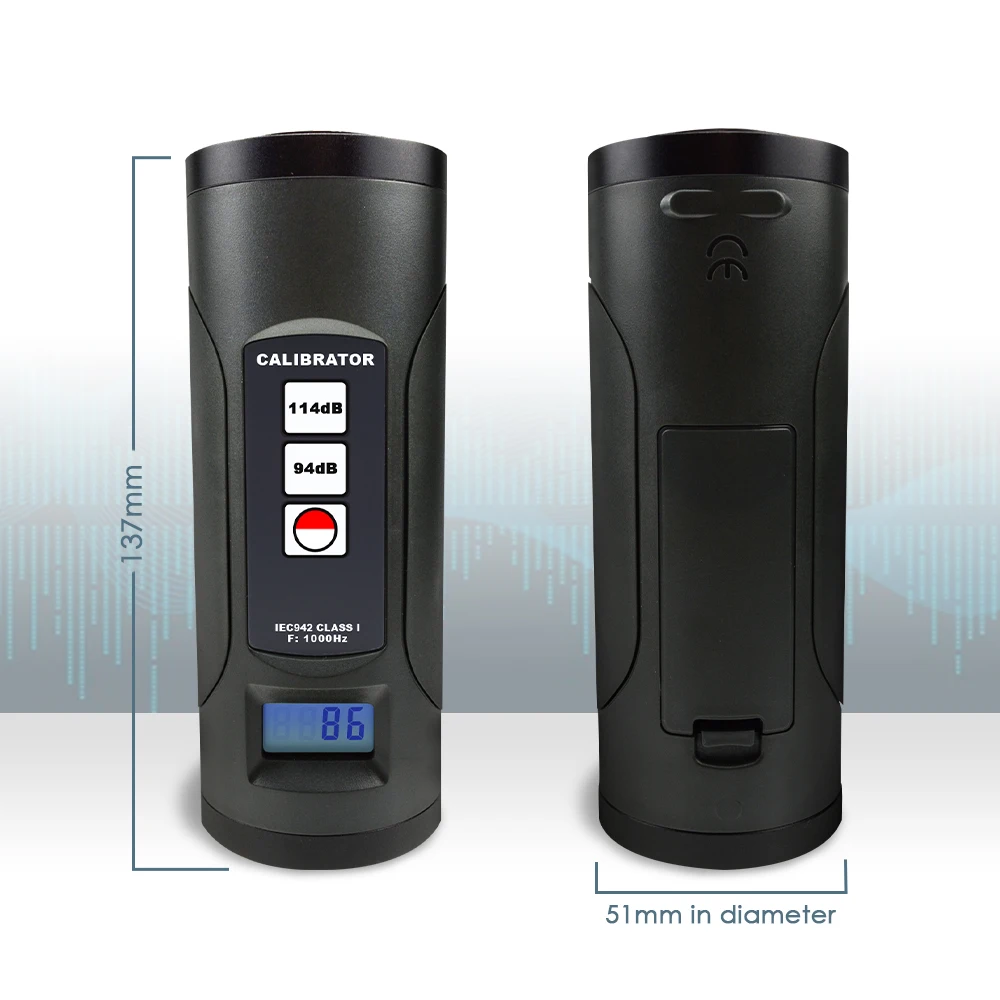 Sound Level Meter Calibrator SLM 94dB & 114dB 1/2 Inches And 1 Inch Microphone Sonometer Noise Decibel Tester Backlight 6