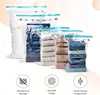 Vacuum Compression Storage Bags with Hand Pump, Multiple Pack of 12 (3 Jumbo, 3 Large, 3 Medium, 3 Small), Clear, Ideal for Trav 2