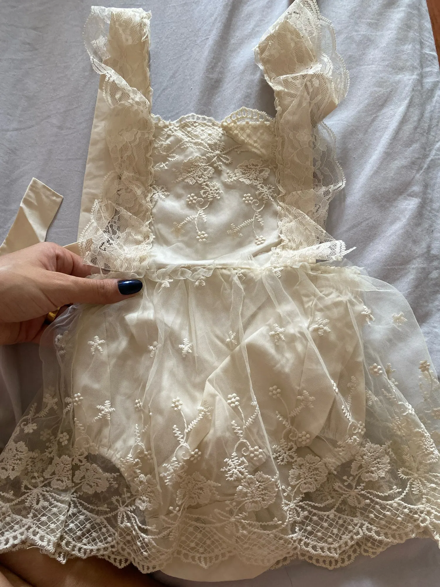 Lioraitiin Off Shoulder Lace Floral Bodysuit photo review