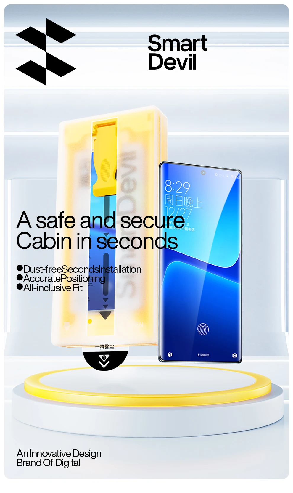 SmartDevil Displayschutzfolie für Xiaomi 14 Pro, gebogener Vollbild-Softfilm, staubfreie Box für Xiaomi 14 Ultra Redmi Note 13 Pro Plus – Detail 1