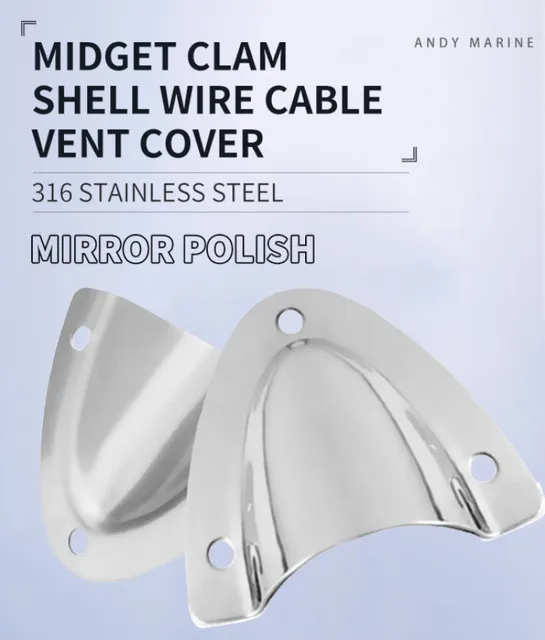 Protective Split Shells Clam Shells 316 Stainless Steel Marine Vent Cover - Clamshell Design ...