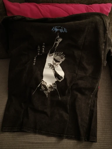 Jujutsu Kaisen T-Shirt – Satoru Gojo Pose Design | Cotton Oversized Anime Tee with Six Eyes Symbol
