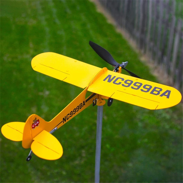 3D -S Szélsugár Fonó Sík Fém Repülőgép Weathervane Kültéri Tető Irányjelző Időjárás Lapátkert Dekoráció - Image 2