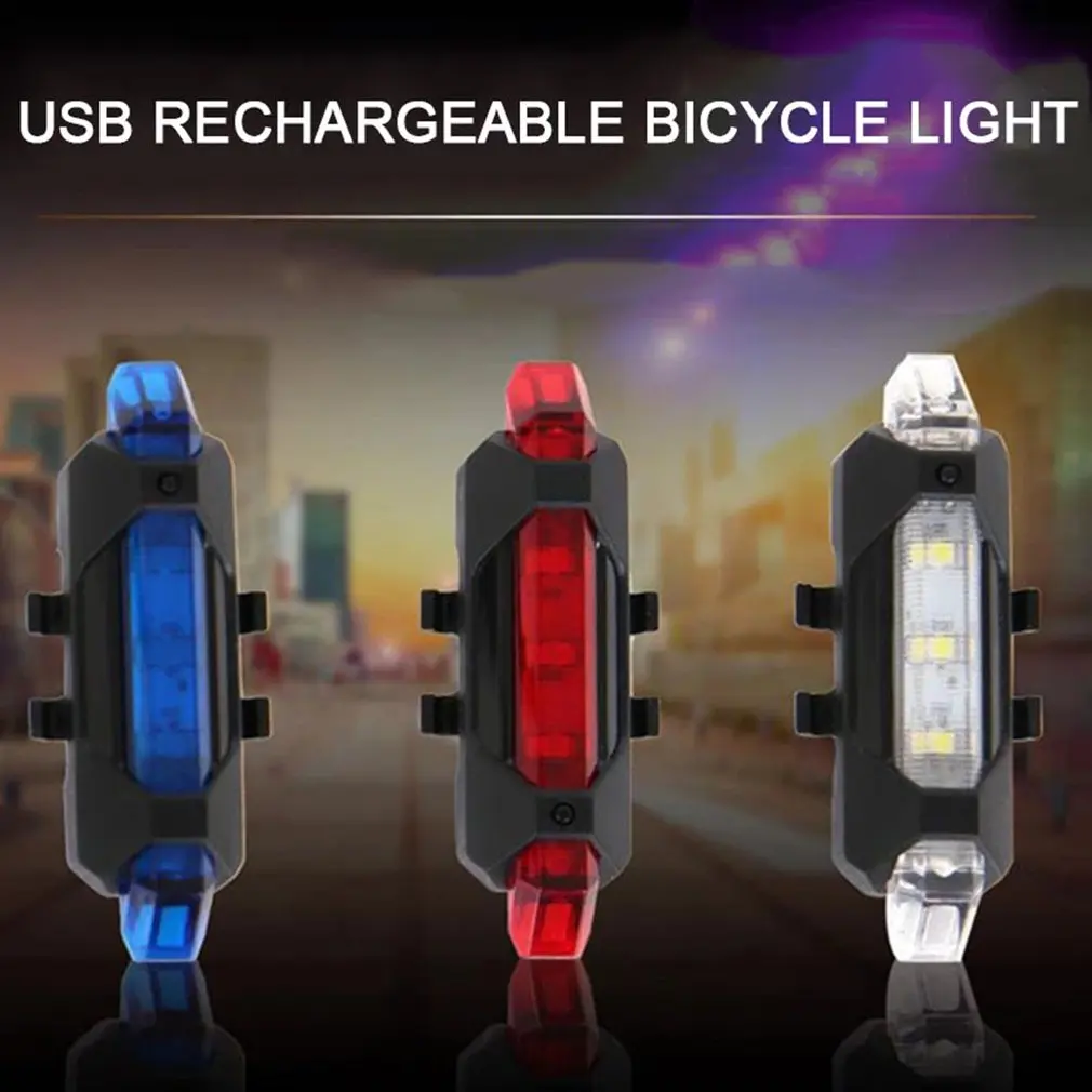 Rechargeable USB LED Bicycle Tail Light Mountain Bike Safety Warning Front and Rear Flashing Lights Night Riding Accessories rechargeable usb led bicycle tail light mountain bike safety warning front and rear flashing lights night riding accessories