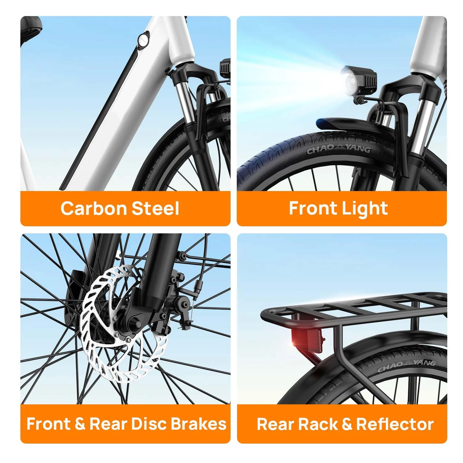 Pneumatici Urlife E26 750W 36V 13Ah 26x2" Display LCD rimovibile Velocità Freni a disco idraulici a 7 velocità per adulti E-Bike Commuter - immagine 6