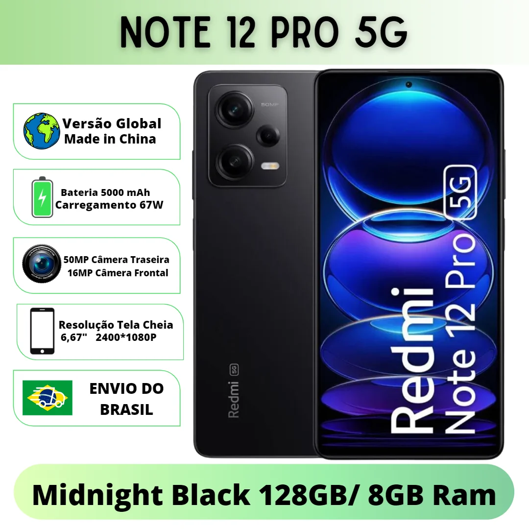 Redmi Note 12 Pro 5G - Midnight Black 6GB/128GB