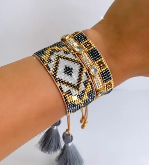 Women Bracelet MIYUKI Bead Bracelets Geometric Pattern Pulseras Mujer Moda  Handmade bracelet - AliExpress