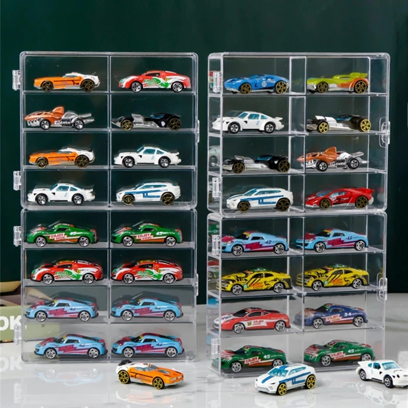 10 schicht Auto Modell Lagerung Box Spielzeug Auto Modell 1:64 Display Regal  Acryl Vitrine Hand-made Puppe Lagerung Display Stand - AliExpress