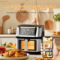 Four à air chaud grande capacité 8L avec écran tactile LED, grande fenêtre de visualisation, accessoires inclus, circulation d'air chaud optimisée 5