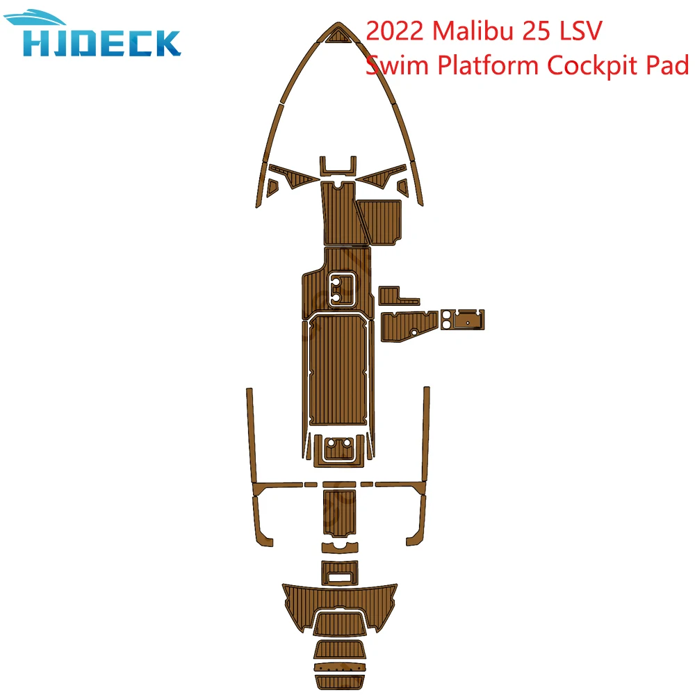 

Листовой коврик Hjdeck для яхты, настраиваемый, совместим с 2022 Malibu 25 LSV, платформа для плавания, аксессуары для кабины, лодки, коврик из ЭВА
