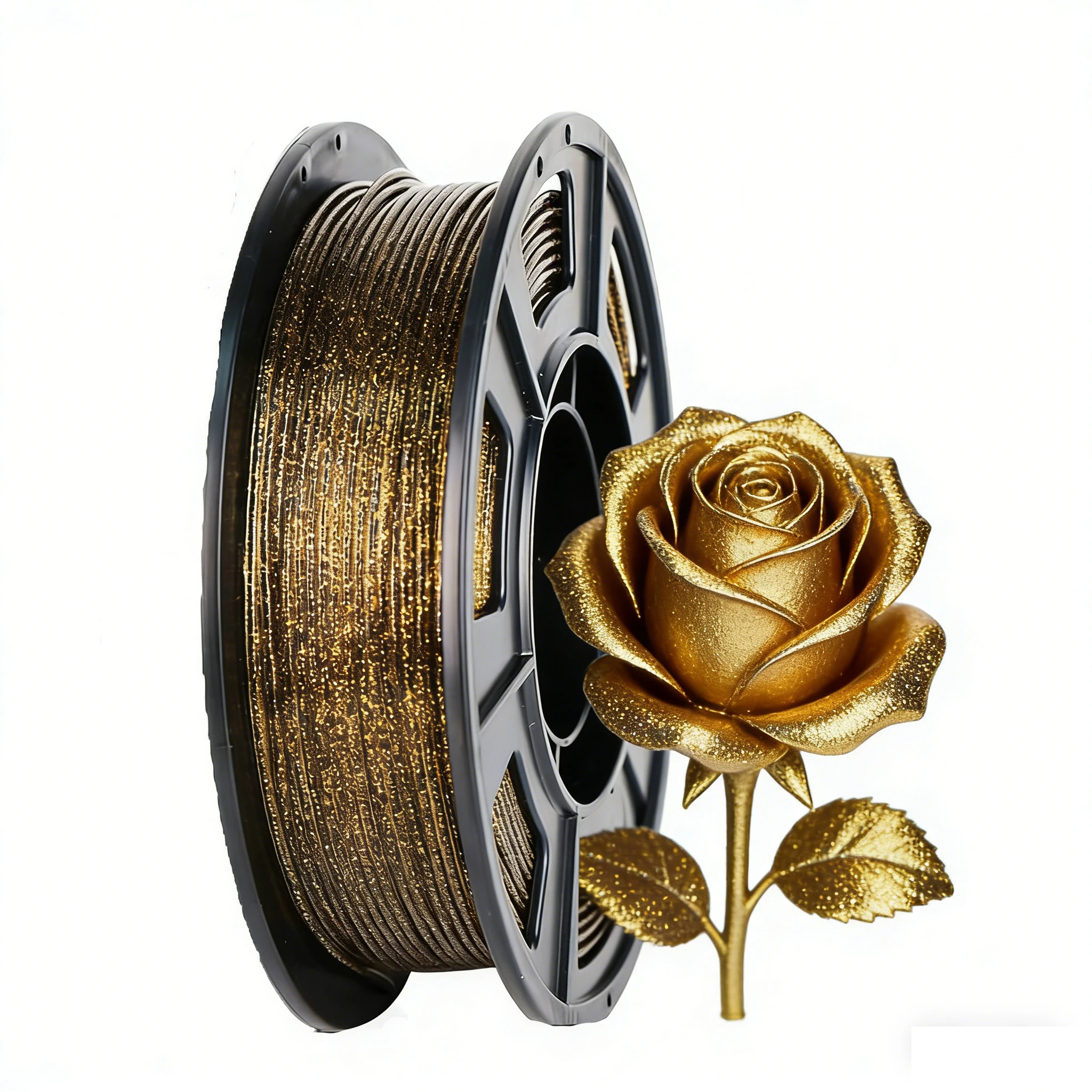 Galaxy Glitter Black and Gold PLA 3D Printer Filament - 1.75mm, 250g/500g Spool