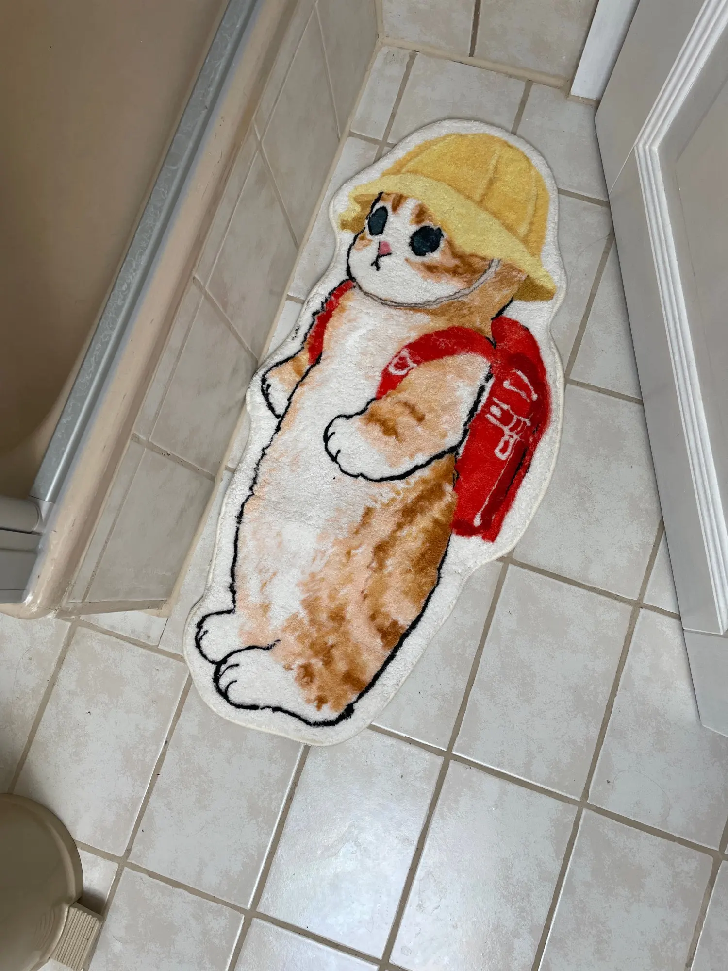 Tapis de tapis de dessin animé de chat charmant