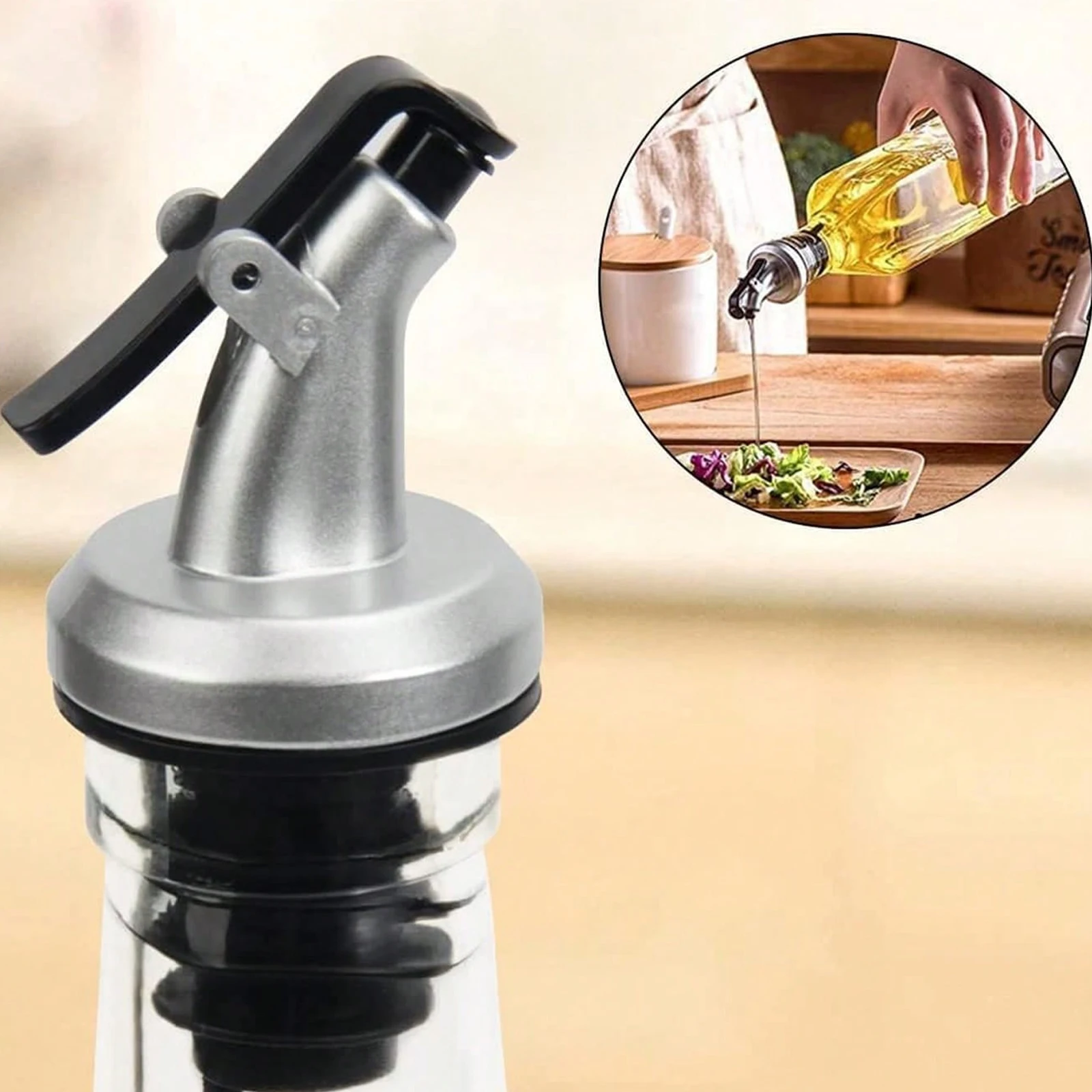 Oil Spray Dispenser Oil Container Food Storage Container 2Pcs 17oz Olive Oil Dispenser Bottle Oil Vinegar Dispenser Set For Kitchen 2 Spout Funnel Pen Labels
