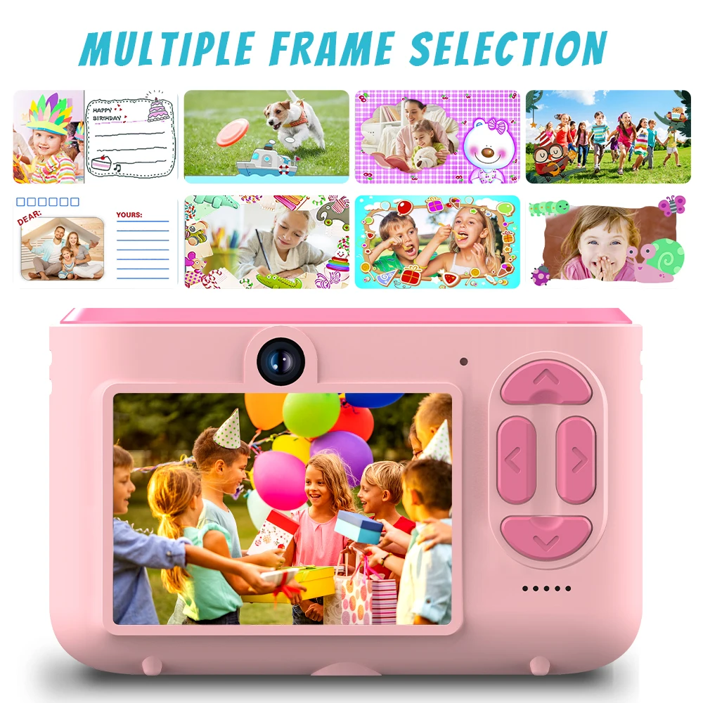 Digitale Kinderkamera (1080p-Video) – Geschenk für Jungen und Mädchen von 3 bis 12 Jahren – mit 8-GB-SD-Karte – HD-Fotoaufnahme – tragbar und einfach zu bedienen_voghion.com