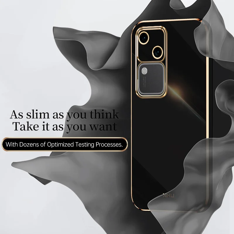 Vivo V30 V2318 Custodia 6D Placcatura Paraurti in silicone Morbida TPU Cover posteriore Antiurto Custodia opaca per Vivo V30 VivoV30 5G V2318 - Image 5