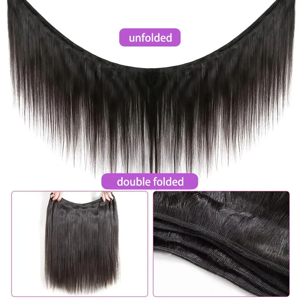 Straight Hair Bundles Brazilian 26 28 30 Inch 100% Unprocessed Virgin Hair Straight Weave Bundles Human 3 Deals