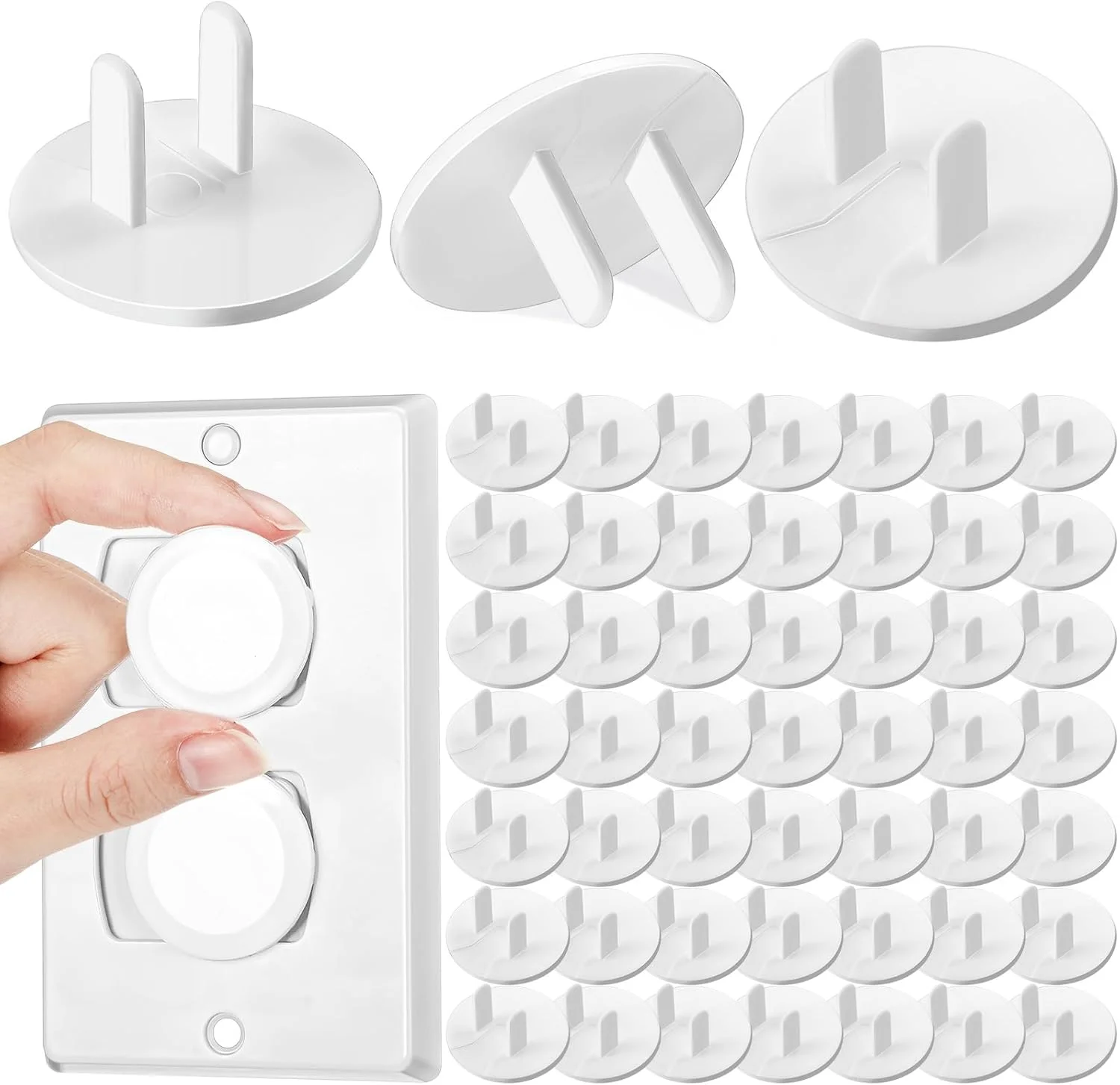 10pcs Childproof Outlet Covers – US Standard Baby Safety Plugs, Clear ...