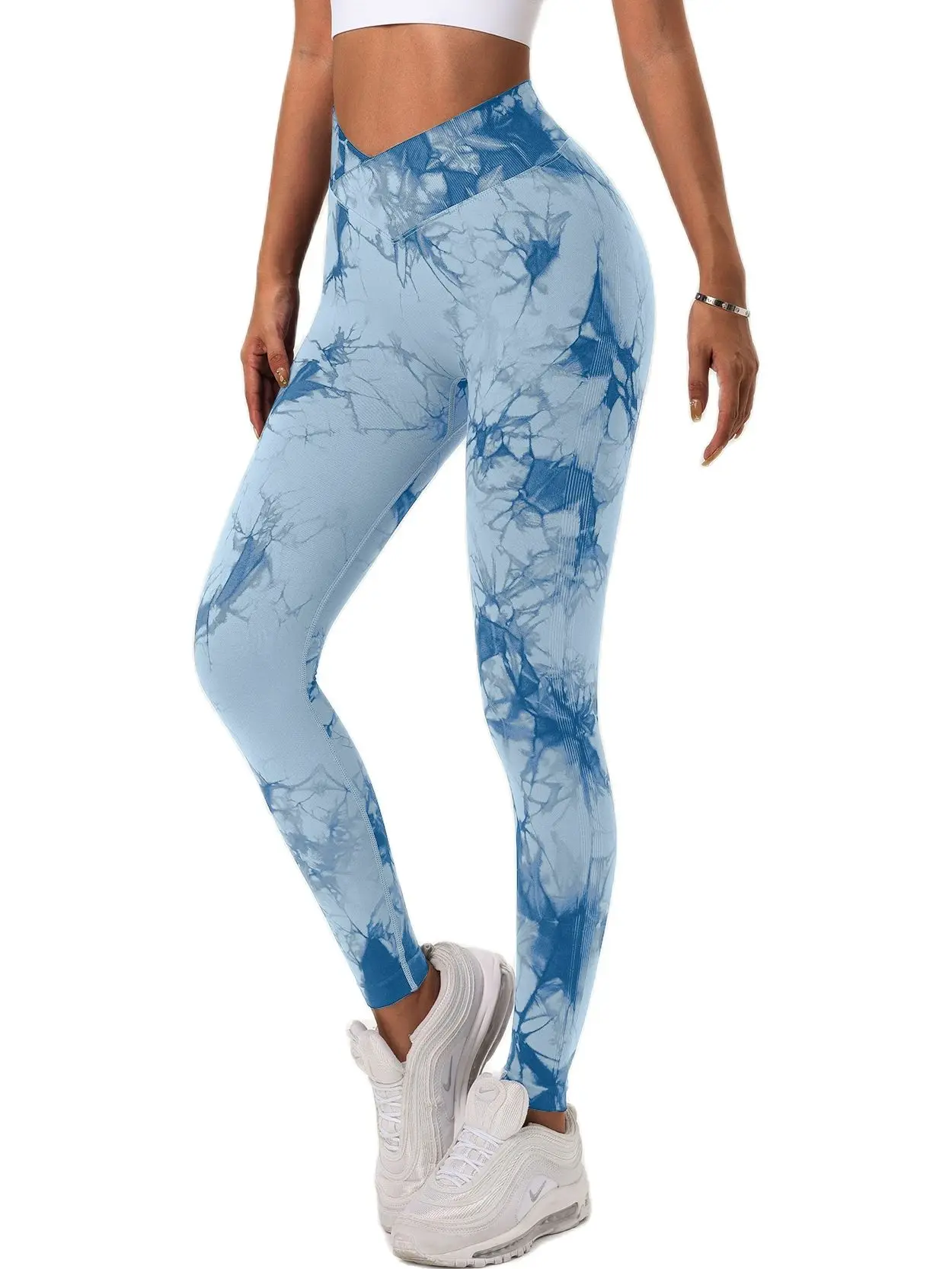 Womens Yoga Pants High Waisted Trendy Tie Dye Workout Pants Tummy