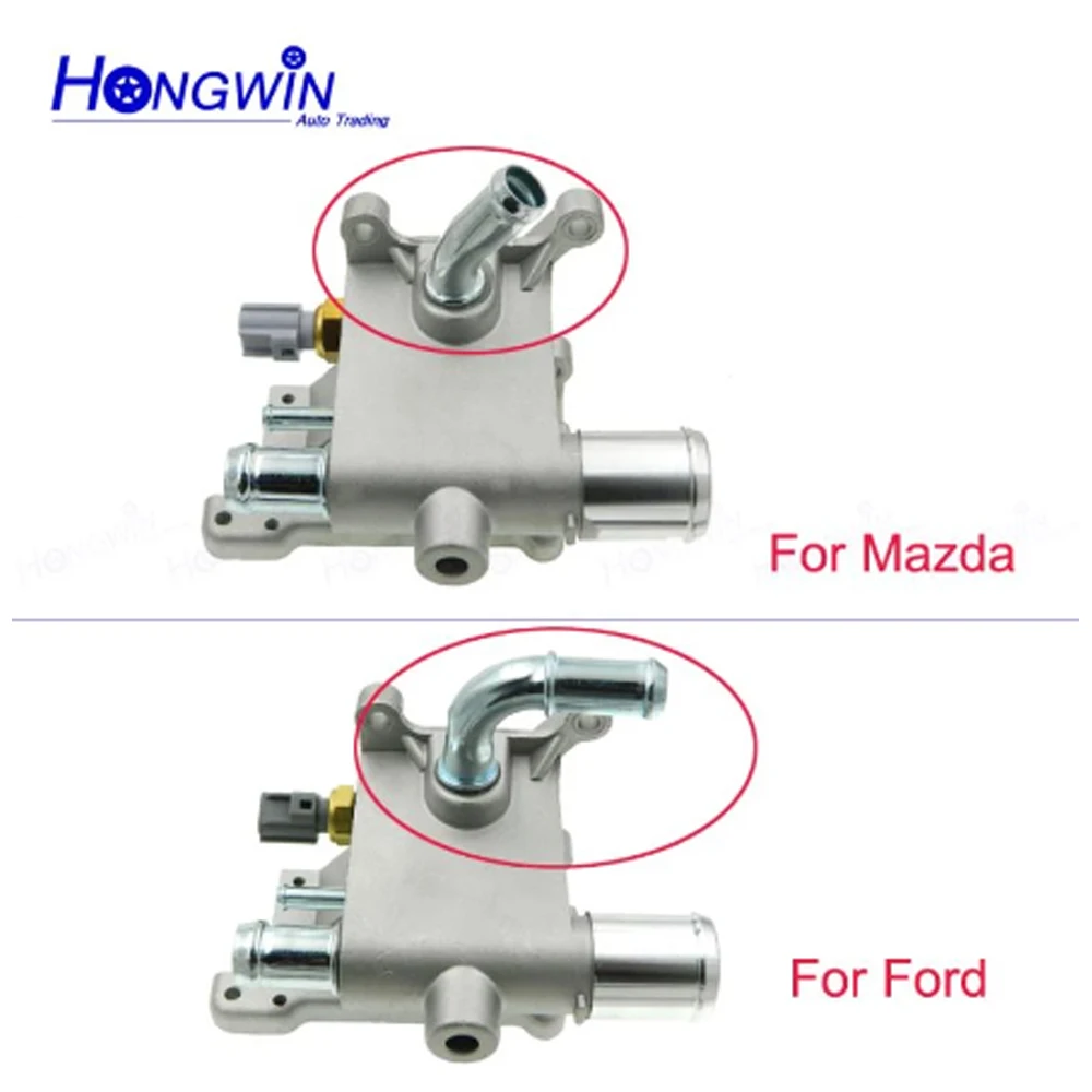 Water Outlet Engine Coolant Thermostat Housing With Sensor For Mazda 3 5 7 LF01-1517Z-Z14-CN,LF01-1517Z,1S7G8K556AJ, 1S7G8K556AJ Engine Coolant Thermostat Thermostat Housing Cover